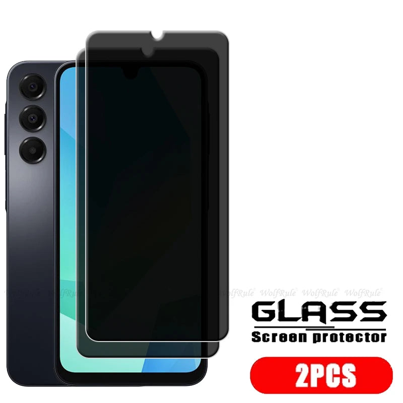 1/2/3/4Pcs For Samsung A16 Glass Samsung A16 Tempered Glass 9H Privacy Anti-Spy Cover Glue Screen Protector Samsung Galaxy A16