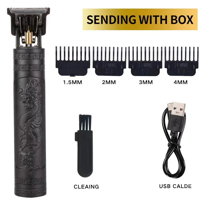 T9 Hair Clippers for Men Vintage Hair Cutting Machine Beard Trimmer Kits Body Hair Shaving Barber Beard Trimmer Electric Shaver
