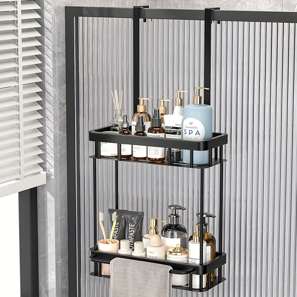 easy to set bathroom organizer